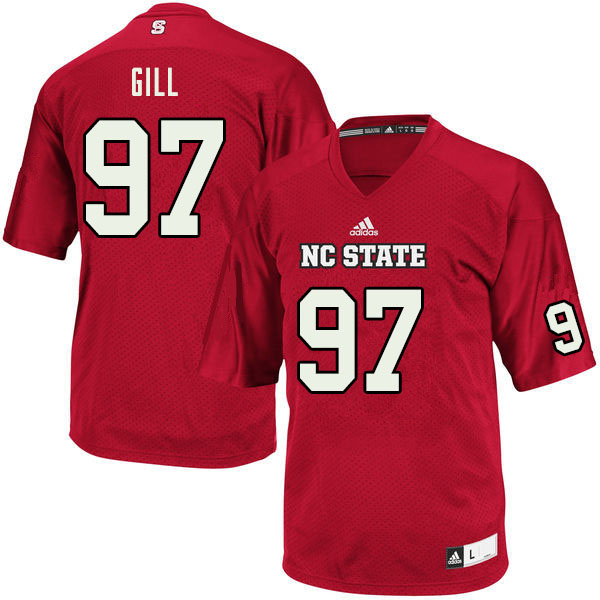 Men #97 Trenton Gill NC State Wolfpack College Football Jerseys Sale-Red